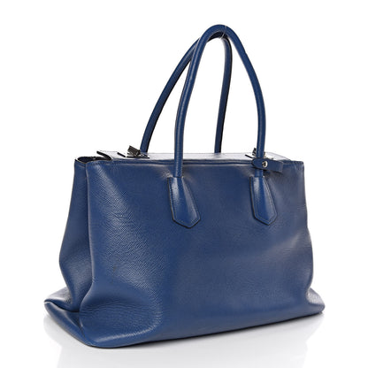 Prada Saffiano Cuir Twin Tote Bleuette 3 of 12