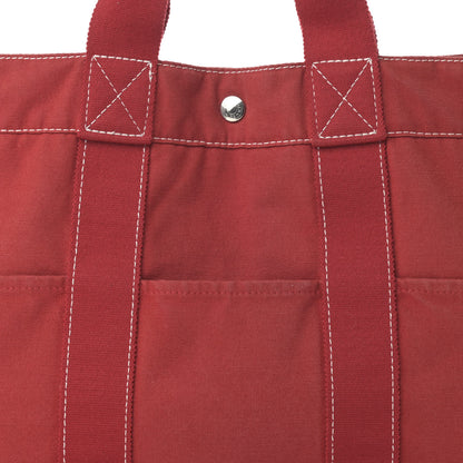 Hermes Canvas Herline Tote MM Red 8 of 12