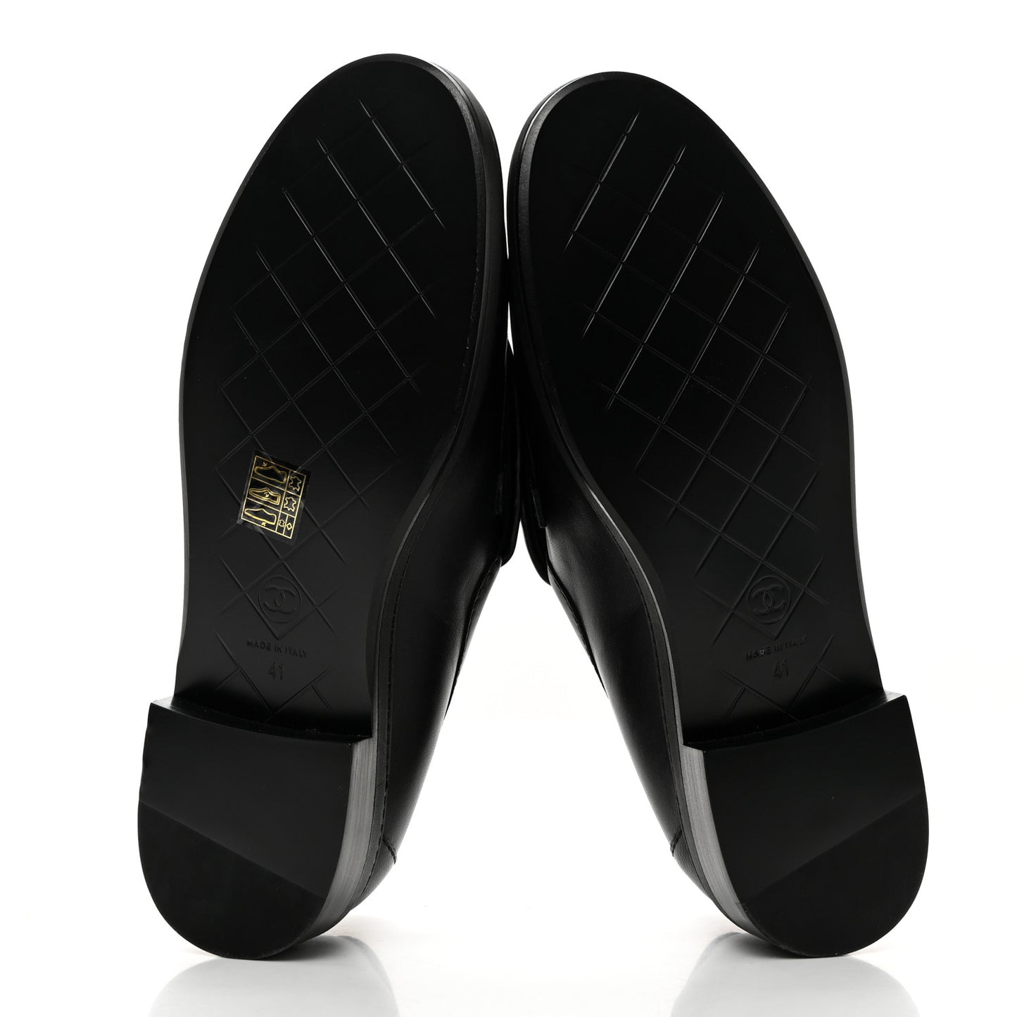 Lambskin Quilted CC Turnlock Loafers 41 Black