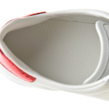 Gucci Calfskin Ayers Web Womens Ace Bow Lace Sneakers 39.5 White 7 of 9