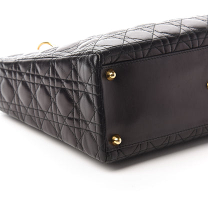 Christian Dior Lambskin Cannage Large Lady Dior Black 6 of 11