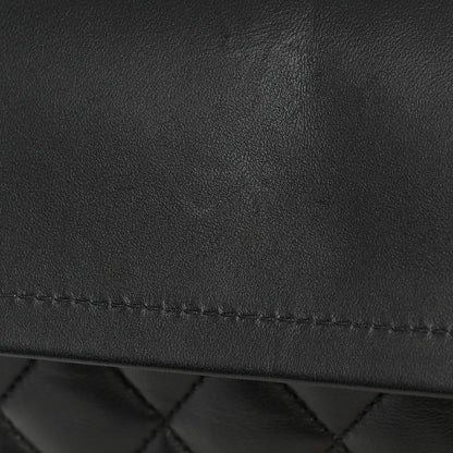 Chanel Lambskin Quilted Medium Double Flap Black Black 11 of 12