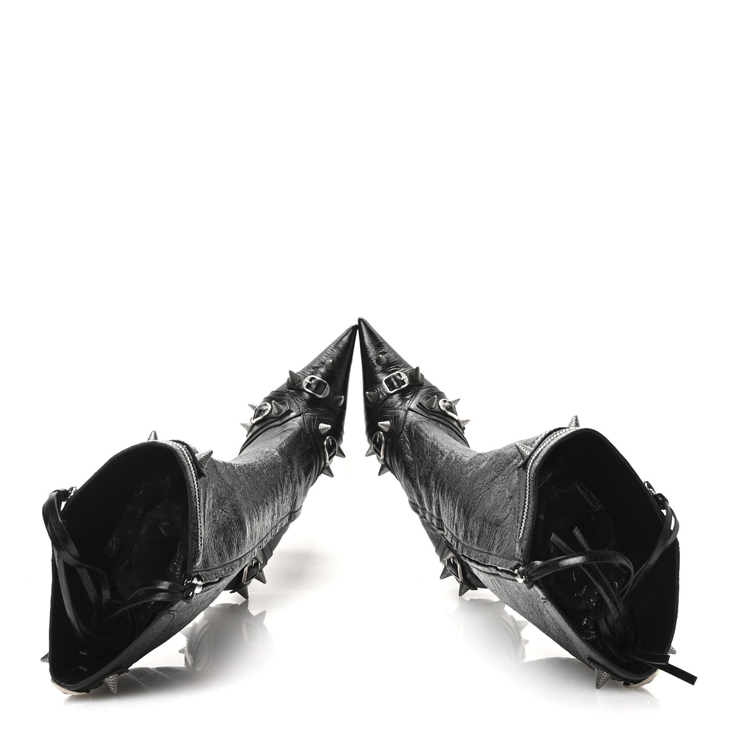 Balenciaga Agneau Arena Spike Spiked Cagole 90mm Boots 39 Black 2 of 8