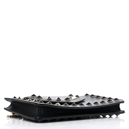 Valentino Garavani Calfskin Rockstud Phone Case With Chain Black 4 of 13