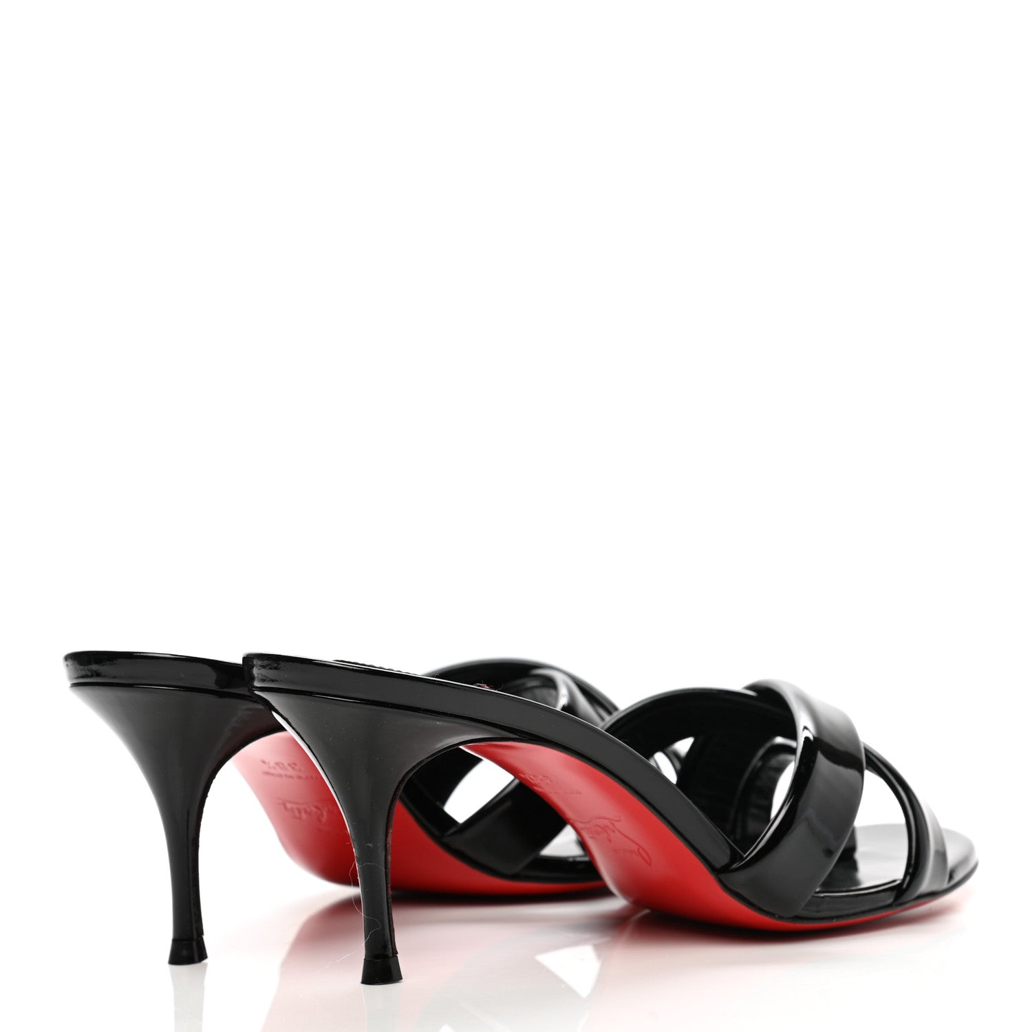 Christian Louboutin Patent Simply Me 70 Slide Sandals 38.5 Black 4 of 10
