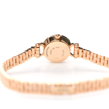 Hermes 18K Rose Gold Diamond Bezel 16mm Faubourg Quartz Watch 4 of 5