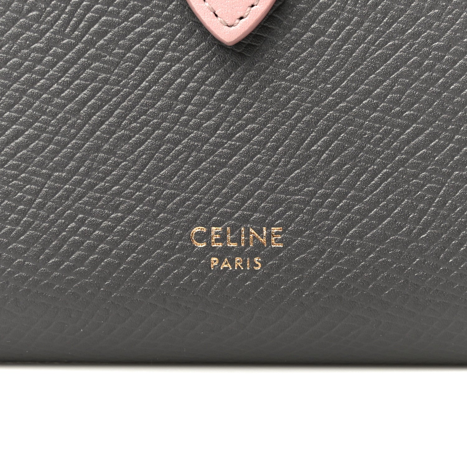 Celine Grained Calfskin Medium Multifunction Strap Wallet Grey Vintage Pink 7 of 14