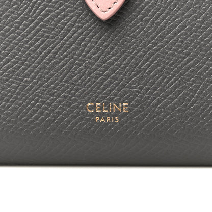 Celine Grained Calfskin Medium Multifunction Strap Wallet Grey Vintage Pink 7 of 14