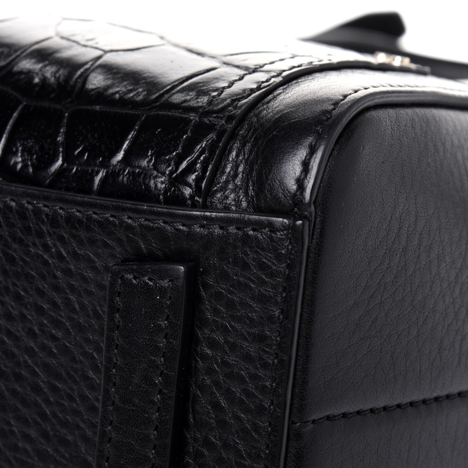 Givenchy Calfskin Crocodile Embossed Mini Antigona Black 14 of 20