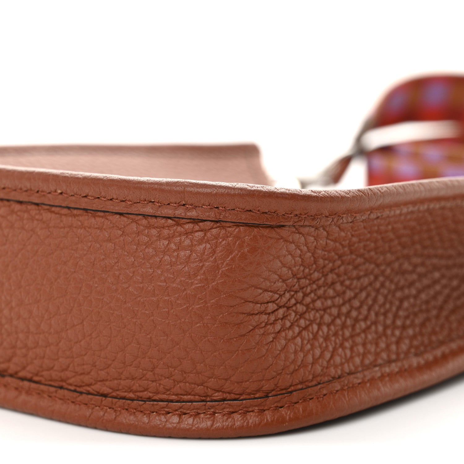 Hermes Taurillon Clemence Maxi Quadrille Evelyne TPM Cuivre Capucine Parme Rouge Duchess 10 of 11