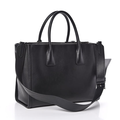 Prada Calfskin Concept Top Handle Bag Black 3 of 9