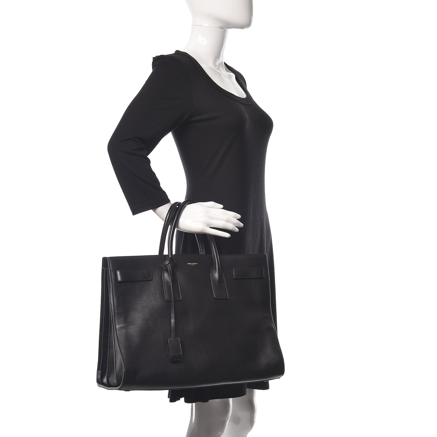 Calfskin Large Sac De Jour Carryall Black
