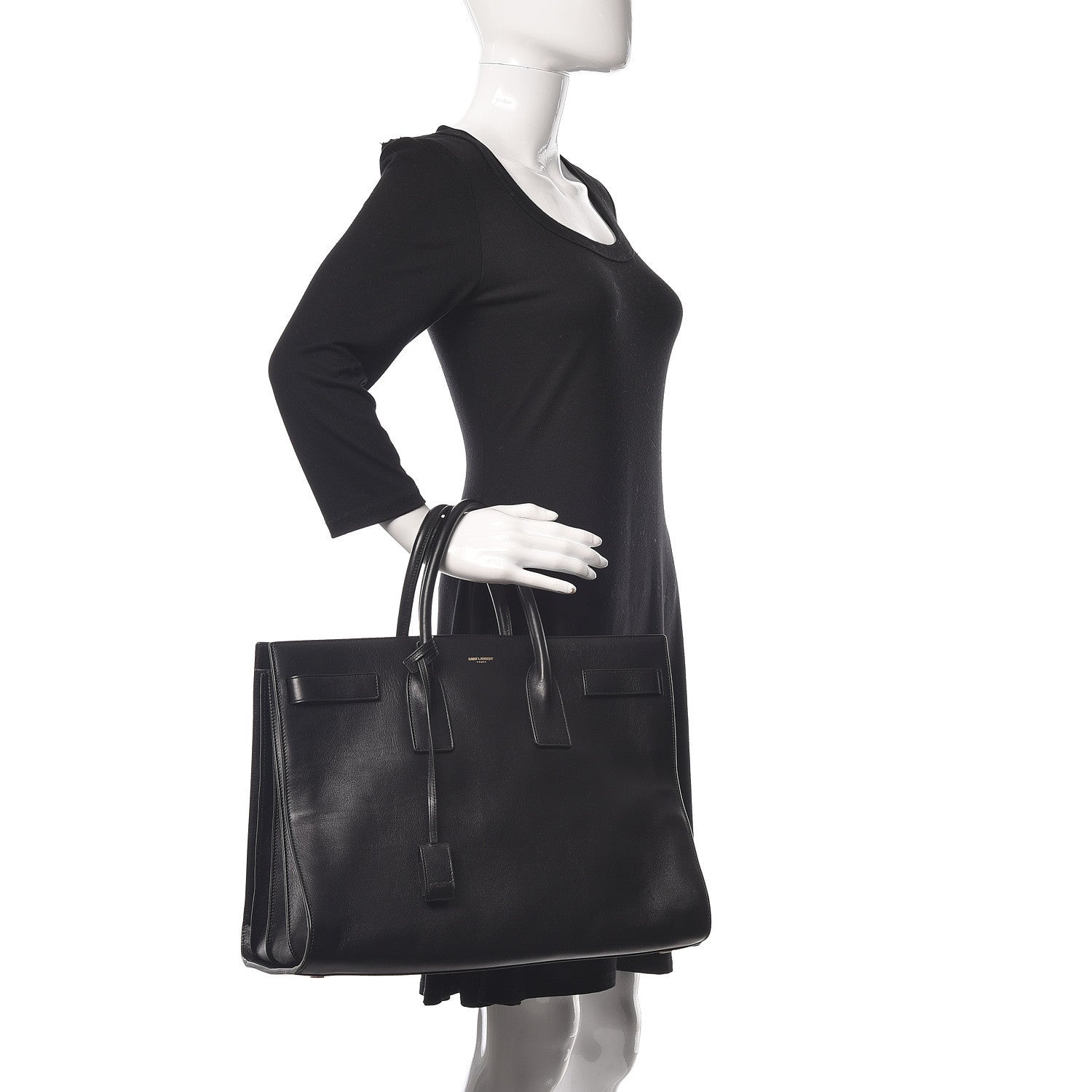 Saint Laurent Calfskin Large Sac De Jour Carryall Black 2 of 20