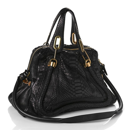 Chloe Snakeskin Medium Paraty Black 2 of 7