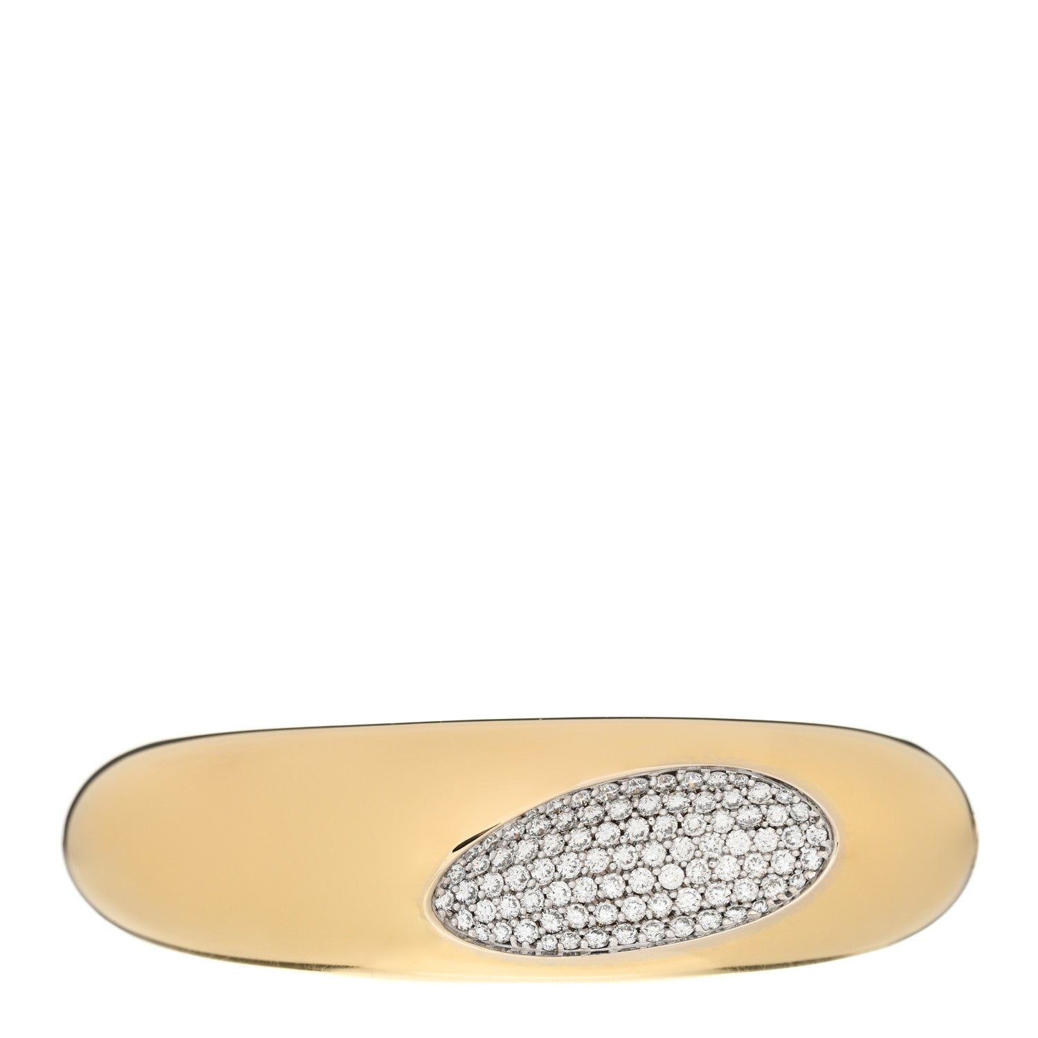 Roberto Coin 18K Yellow Gold Diamond Capri Plus Bangle Bracelet 1 of 5