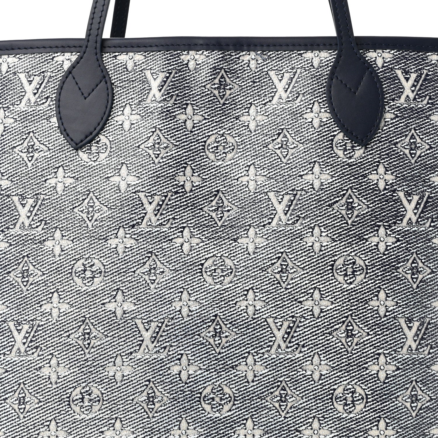 Louis Vuitton Monoglam Neverfull MM Blue 8 of 10