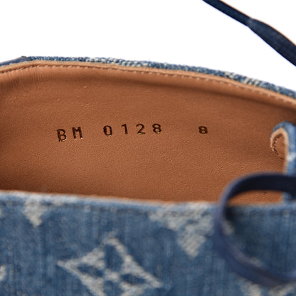 Louis Vuitton Monogram Denim Mens High-Derby Boots 8 Blue 9 of 12