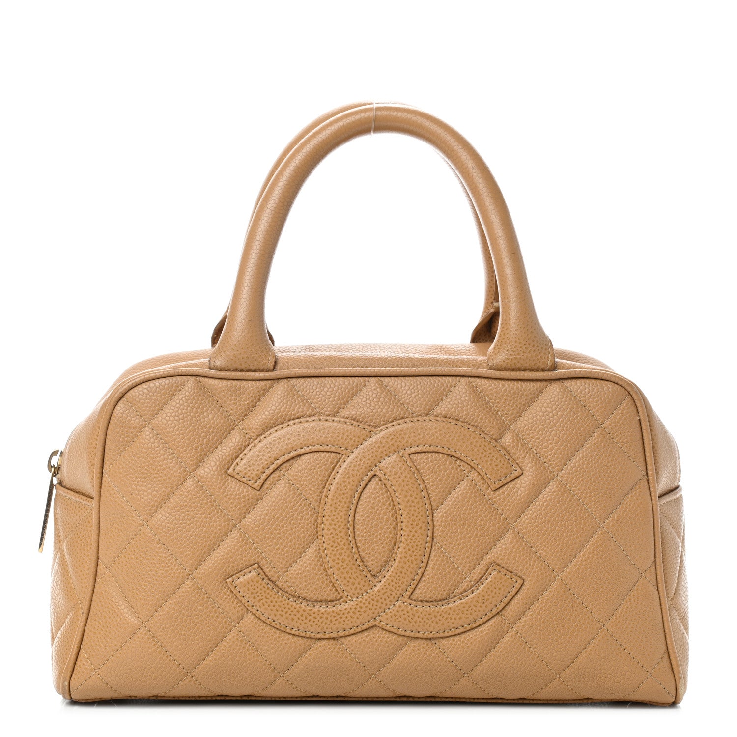 Chanel Caviar Quilted Small Bowler Beige 1 of 14