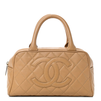 Chanel Caviar Quilted Small Bowler Beige 1 of 14