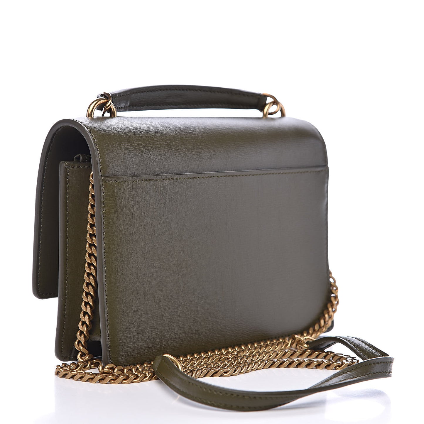 Calfskin Monogram Sunset Chain Wallet Green