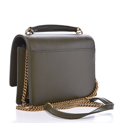 Saint Laurent Calfskin Monogram Sunset Chain Wallet Green 3 of 10