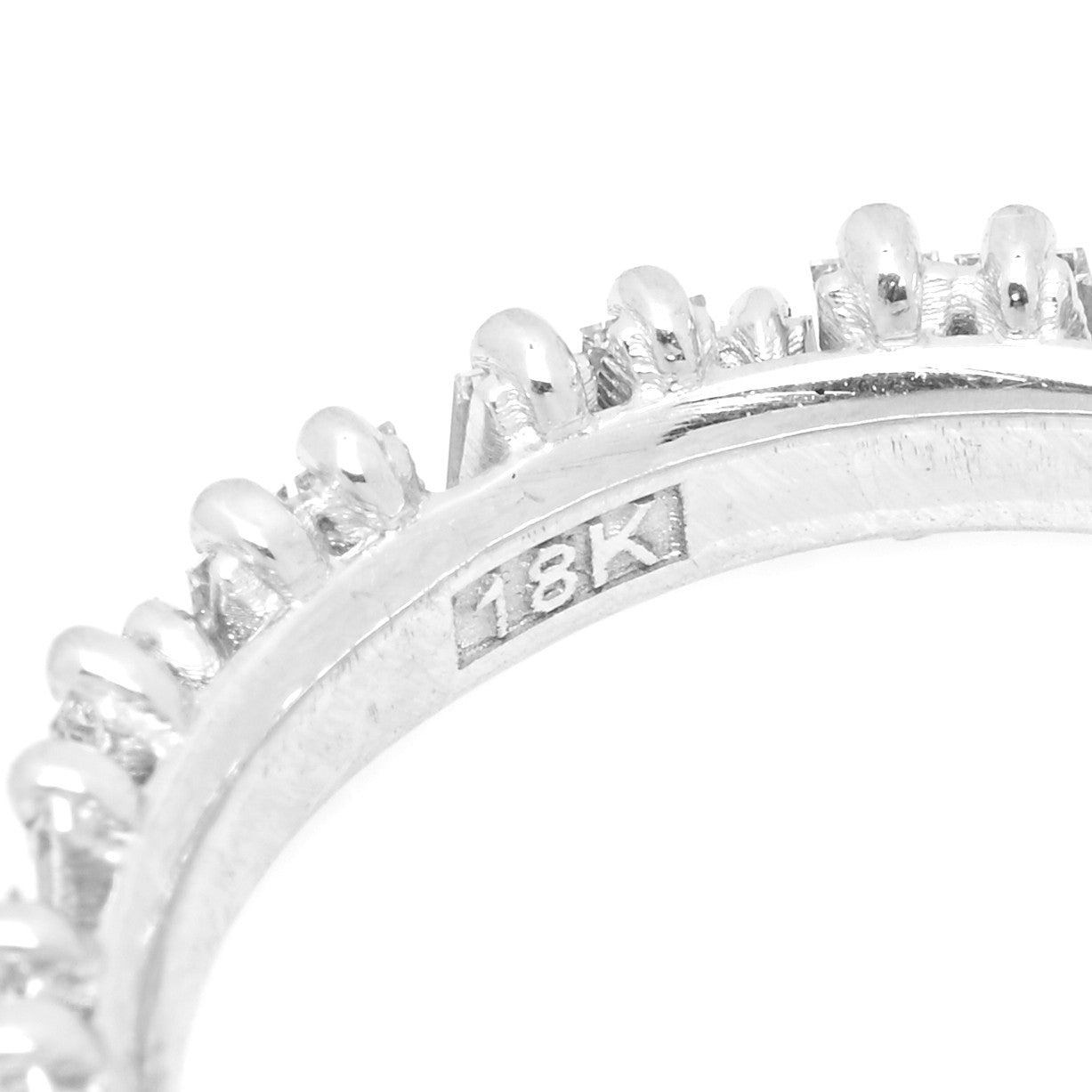 Suzanne Kalan 18K White Gold Diamond Classic Fireworks Eternity Band Ring 52 6 5 of 5