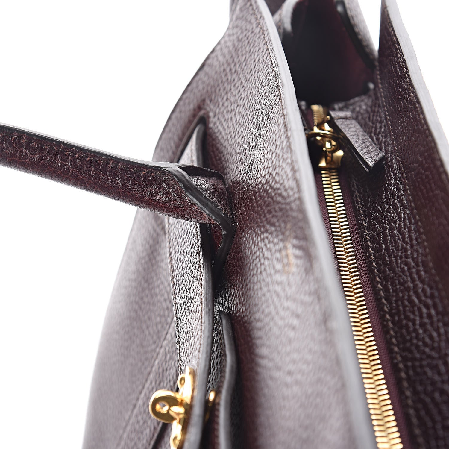 Mulberry Grain Vegetable Tanned Calfskin Zipped Bayswater Oxblood 11 of 12