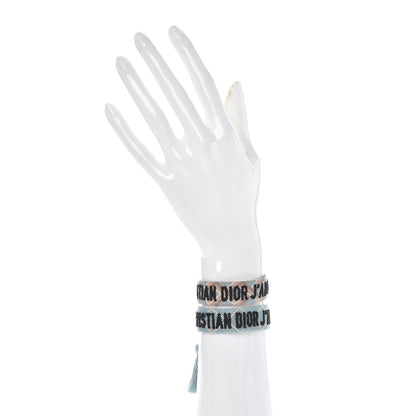 Christian Dior Woven Cotton J'Adior Friendship Bracelet Set 2 of 4