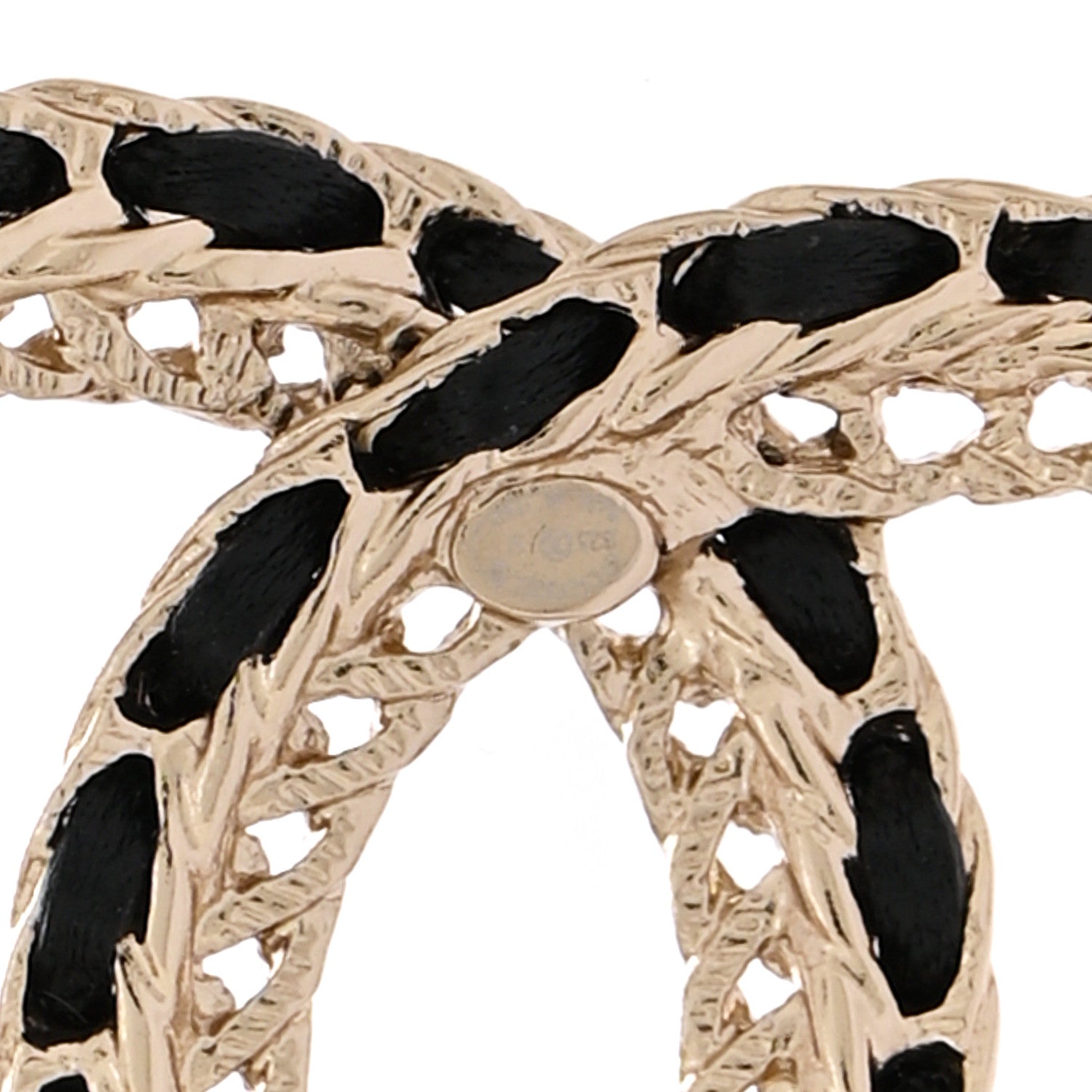 Chanel Lambskin Chain CC Brooch Black Gold 3 of 4