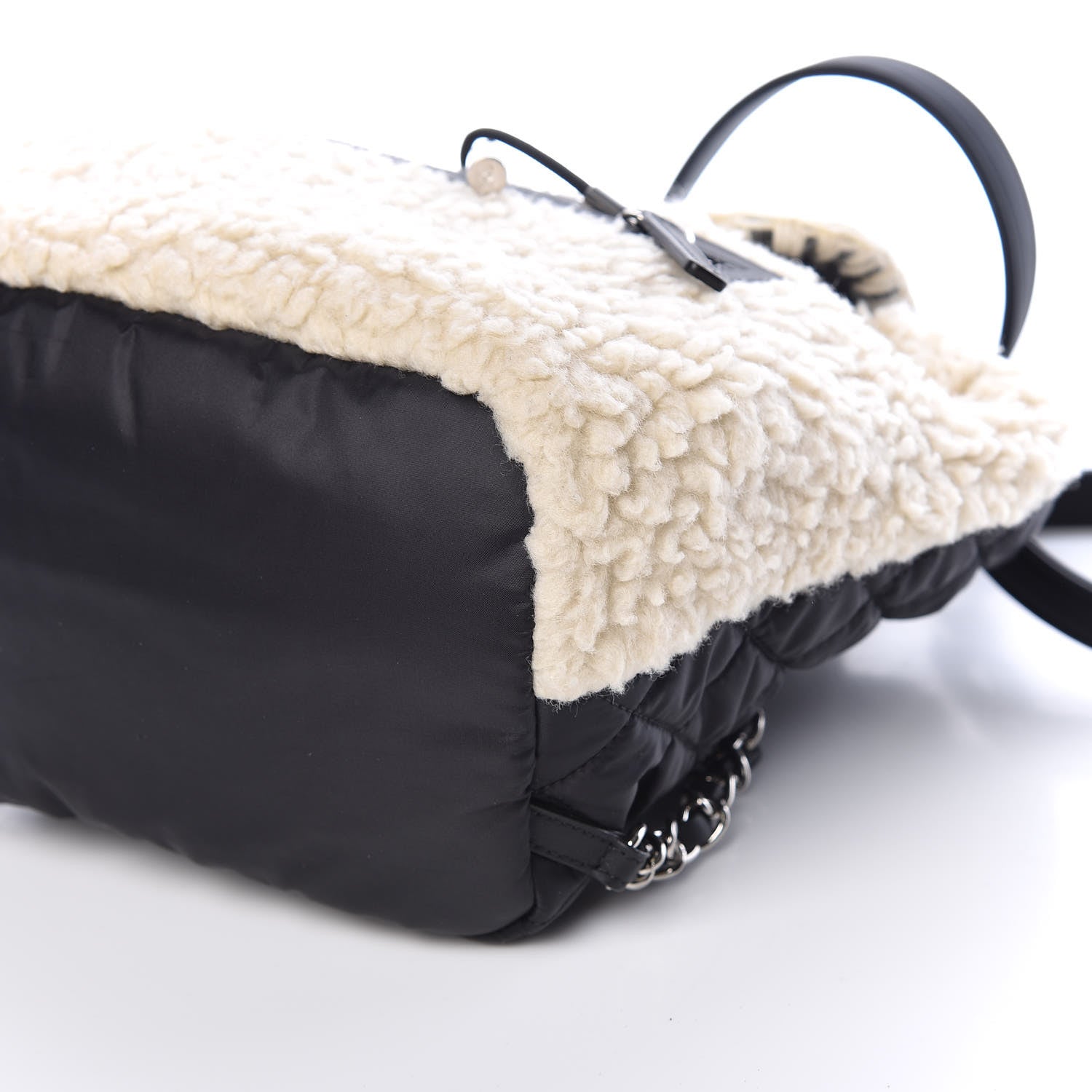 Chanel Wool Nylon Quilted Coco Neige Backpack Black Ecru 9 of 9