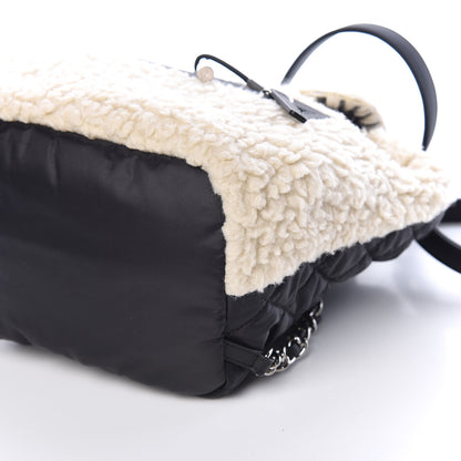 Chanel Wool Nylon Quilted Coco Neige Backpack Black Ecru 9 of 9