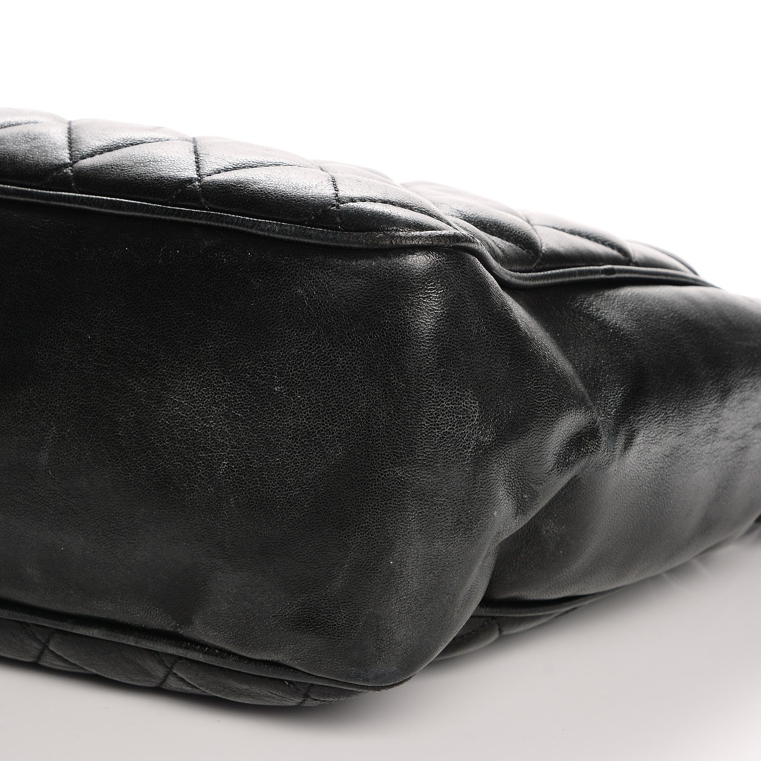 Chanel Lambskin Quilted Shopper Tote Black 7 of 16
