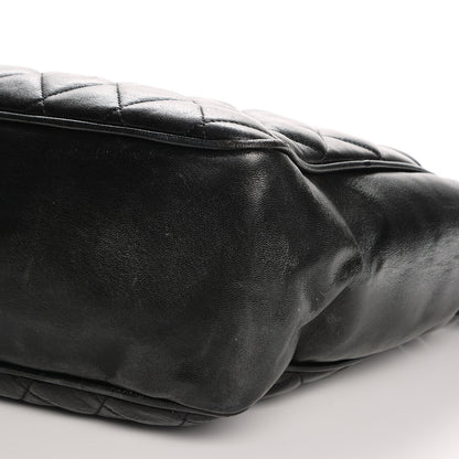 Chanel Lambskin Quilted Shopper Tote Black 7 of 16