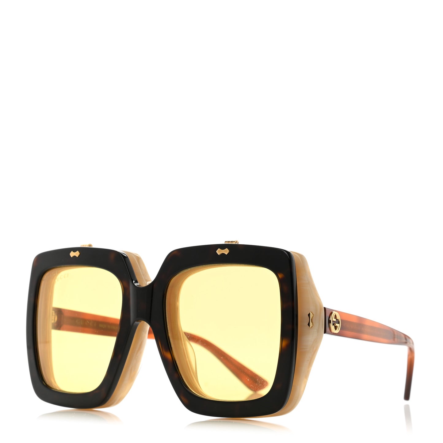 Acetate Oversized Flip Up Sunglasses GG0088S Tortoise