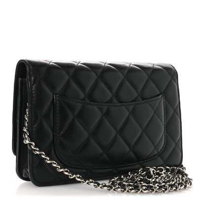 Chanel Lambskin Quilted Wallet On Chain WOC Black 4 of 22