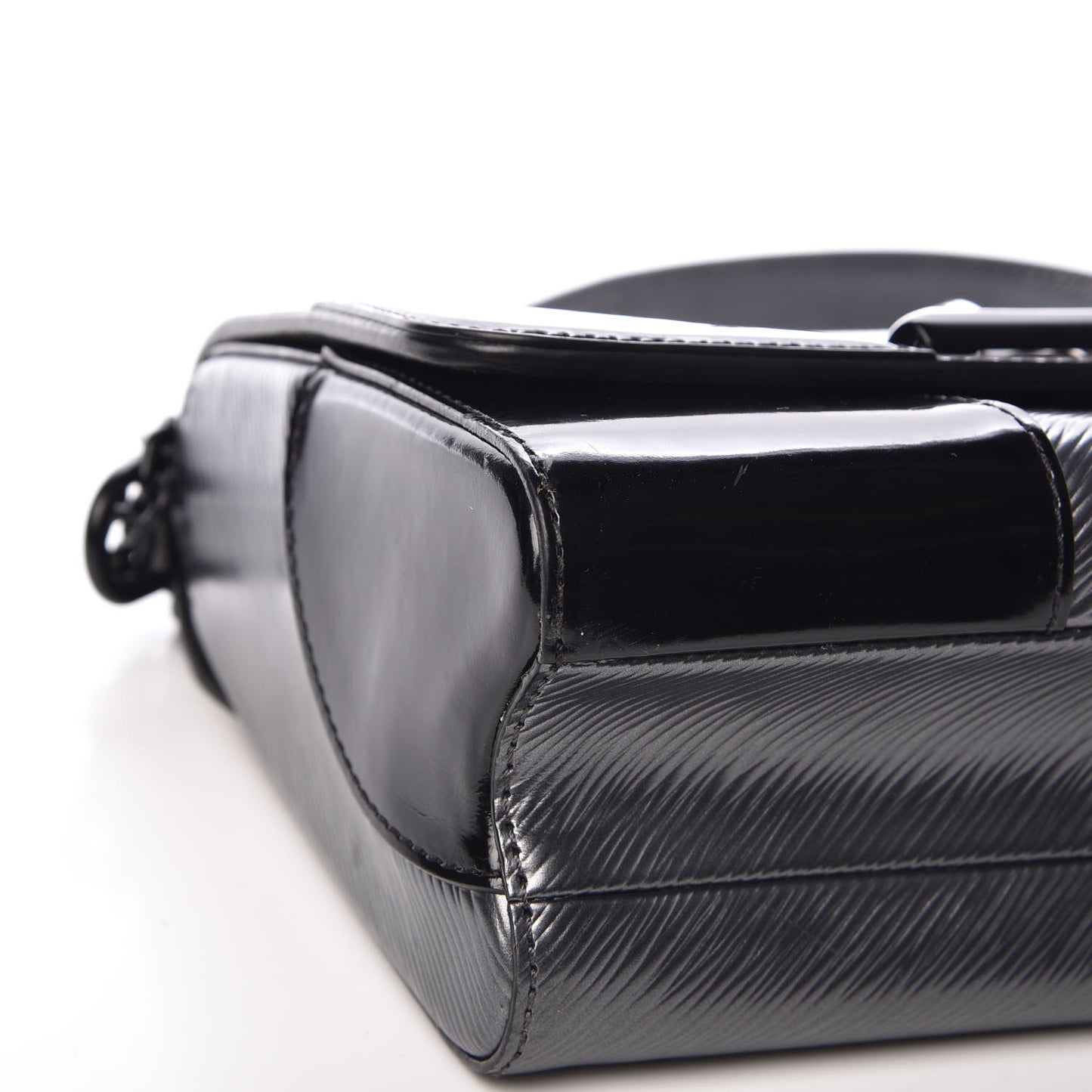 Epi Patent Twist Shoulder Bag MM Anthracite Nacre