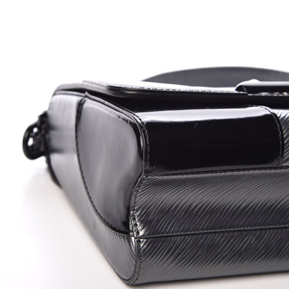 Louis Vuitton Epi Patent Twist Shoulder Bag MM Anthracite Nacre 10 of 16
