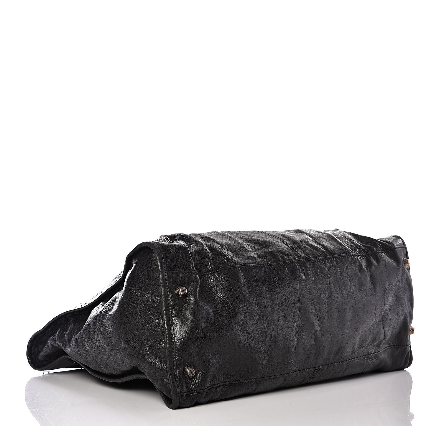 Agneau Giant 12 Rose Gold Hardware Weekender Black