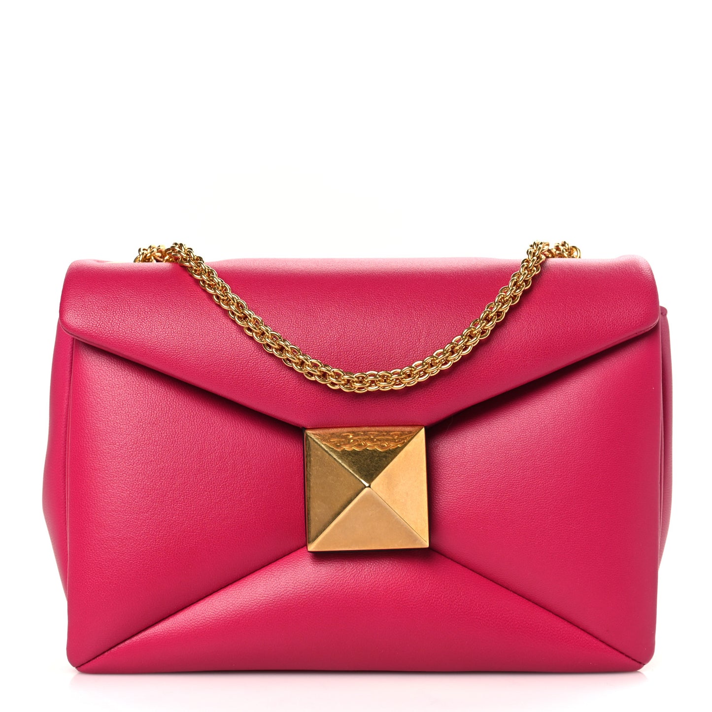 Nappa One Stud Chain Clutch Blossom