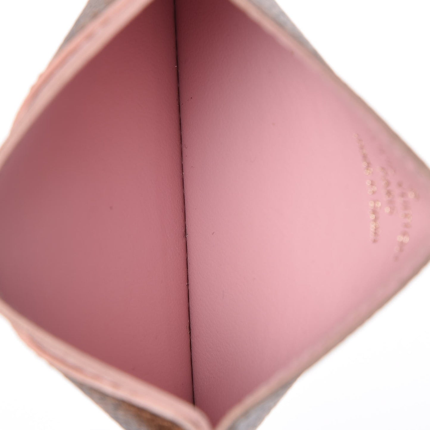Damier Ebene Caissa Card Holder Rose Ballerine