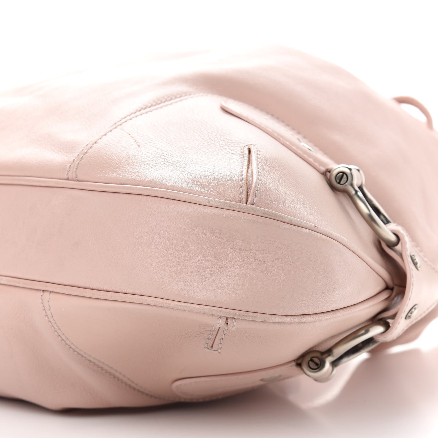 Calfskin Drawstring Hobo Pink