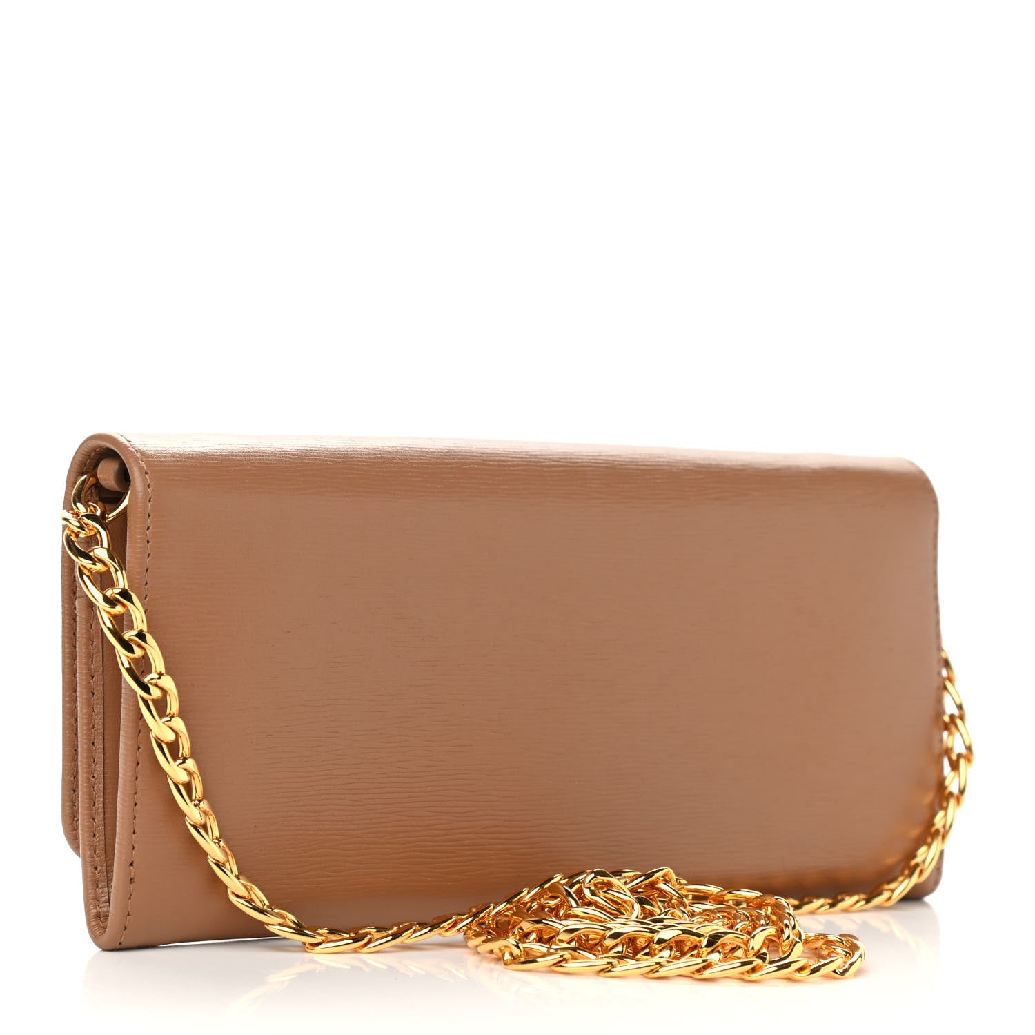 Prada Vitello Move Chain Wallet Caramel 3 of 9