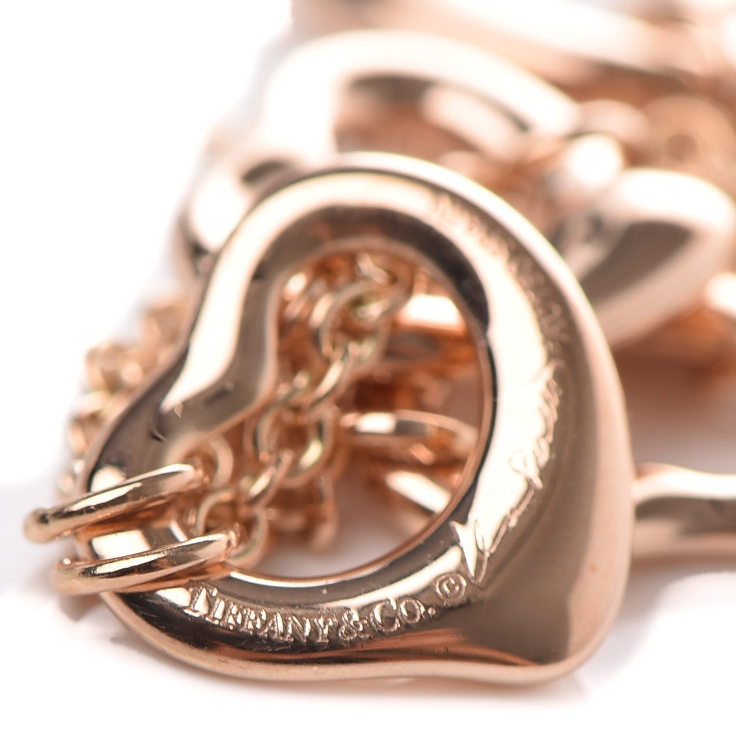 18K Rose Gold Elsa Peretti 5 Open Heart Bracelet