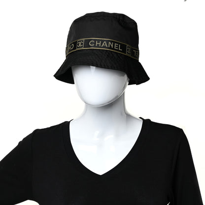 Chanel Nylon Logo Bucket Hat M Black 2 of 7