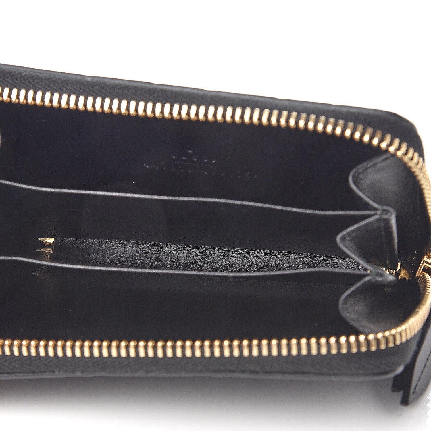 Gucci Guccissima Zip Around Card Case Black 4 of 5