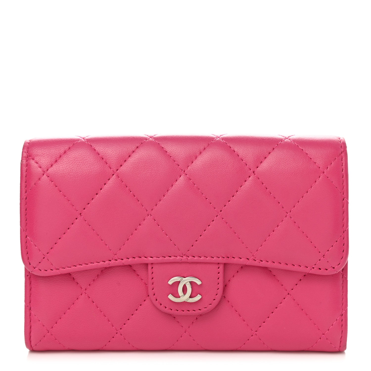 Chanel Caviar Quilted Small Flap Wallet Fucshia 1 of 9