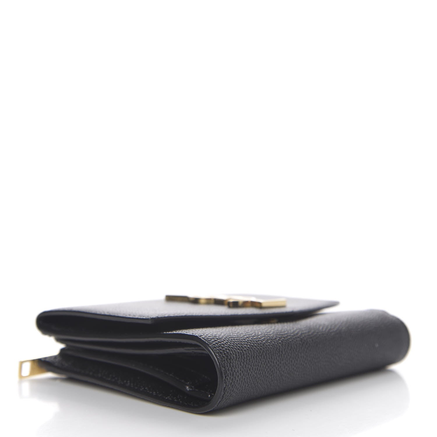 Saint Laurent Grain De Poudre Monogram Bi-Fold Wallet Black 3 of 6