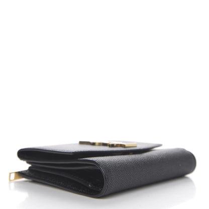 Saint Laurent Grain De Poudre Monogram Bi-Fold Wallet Black 3 of 6