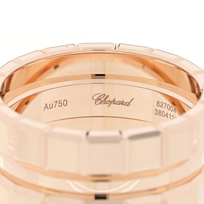 Chopard 18K Rose Gold Ice Wide 3 Band Ring 55 7.25 4 of 5