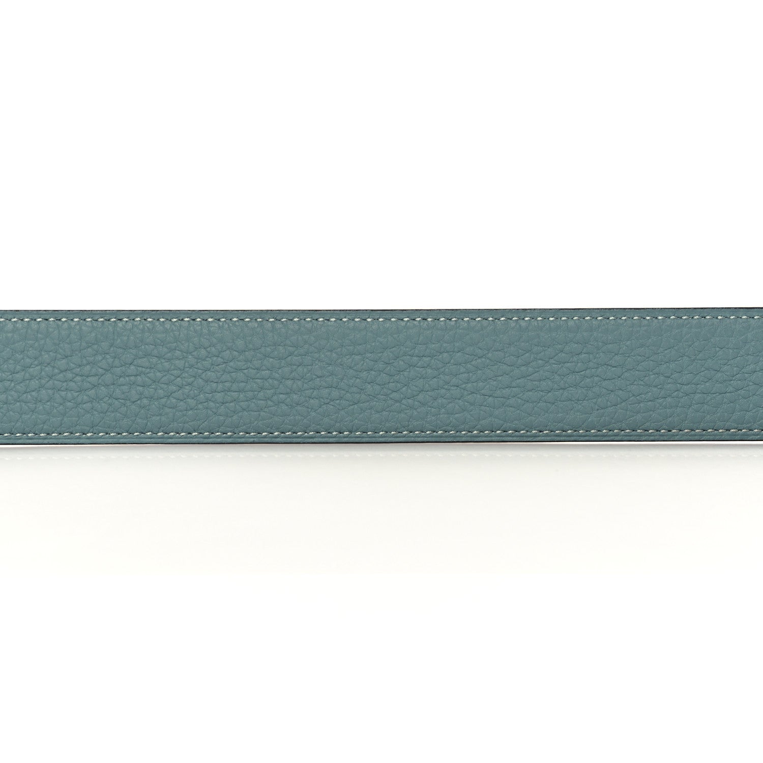 Hermes Box Togo 32mm Guillochee H Belt 95 Black Bleu Jean 5 of 6